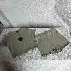 NWT Women's Jade Crop Sleepwear Set